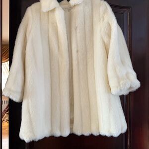 Helena Cream Vintage look Faux Teddy Fur Jacket